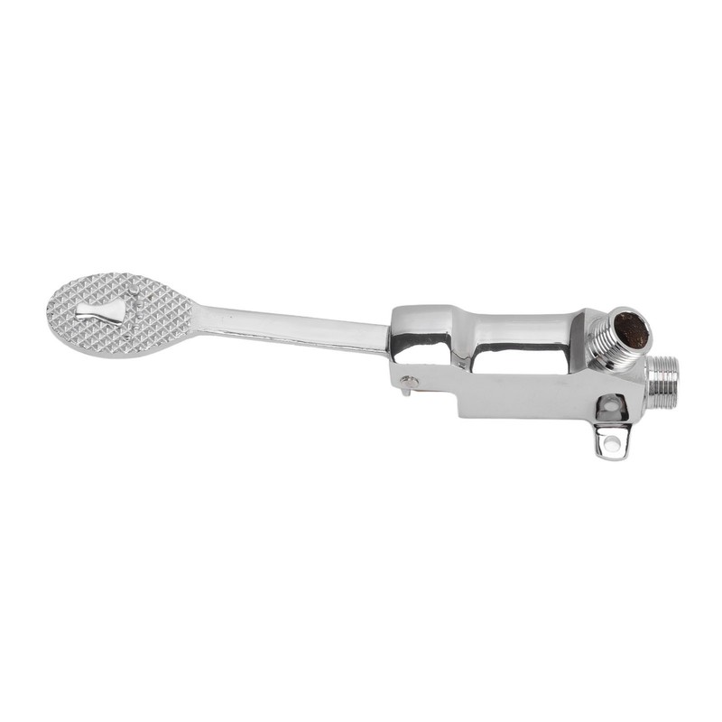 Foot Pedal Faucet Set Stainless Steel Hands Free Silver Touchless