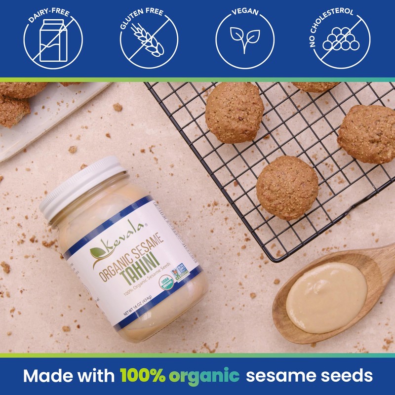 Kevala Organic Tahini – 3.5 lb – Sesame Seeds Tahini