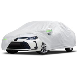 Car Cover Custom Fit for Toyota Corolla 2000-2025, Honda Civic 1991-2025, Migaven Waterproof Full Exterior Cover Sun Rain Protection with Door Zipper and Cotton Lining