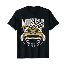 Vintage American Muscle Car Racing Flag T-Shirt