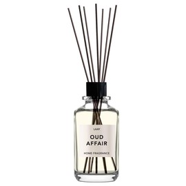 LAAY Diffusor Oud Affair 250 ml – Raumduft mit Oud, Safran, Pfeffer & Leder – Edle Glasflasche mit Rattanstäbchen für luxuriöse Atmosphäre