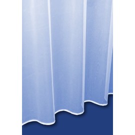 Sue White. Plain Lead Weighted Net Curtain. Multiple Drops. Sold By The Metre (90" Drop (229cm))