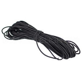 CleverDelights Black Fabric Elastic Cord - 30 Feet - 2mm (1/16") - Crafts Beading Jewelry Stretch Shock Cording