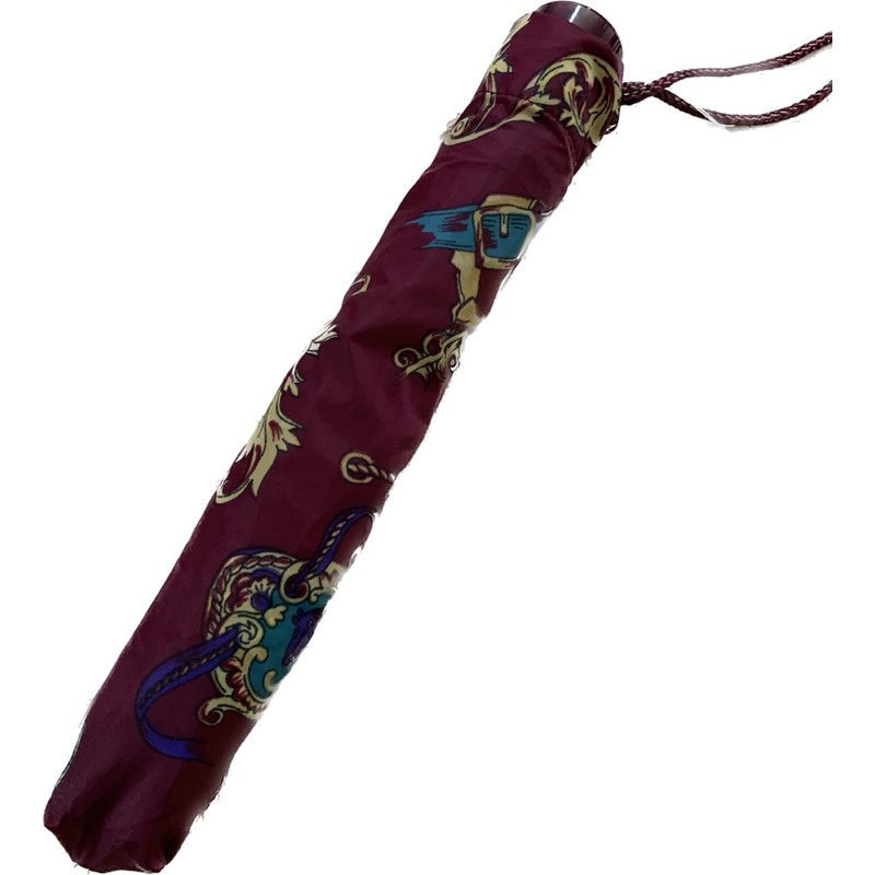 Telescopic Patterned Umbrella (Blue)