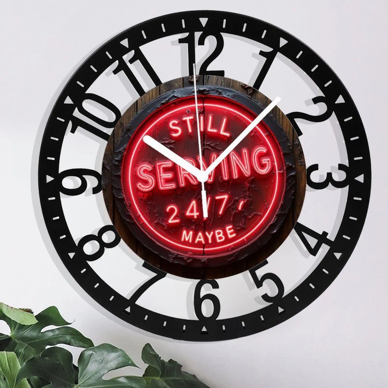 25cm Circular Iron Wall Clock with a Space Shuttlesheet size: