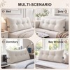 Headboard Pillow Twin/Twin XL, Beige Triangle Wedge Pillow Headboard for