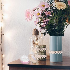 COHEALI 3 Rolls Self Adhesive Wedding Decor Boho Ribbon Gift Tape Wedding Decoration Lace Scrapbooking Tape Decorative Tape Lace Masking Tape Crafts Tapes Lace Trim Tapes Lace Tapes Cotton