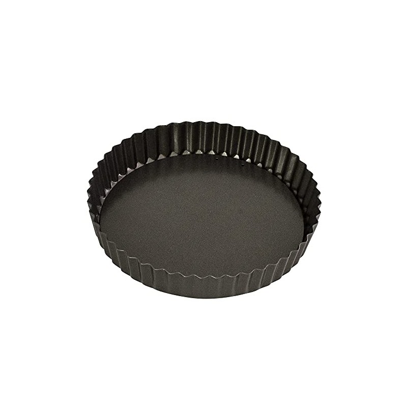 Bakemaster Non-Stick Loose Base Round Flan/Quiche Pan, Grey