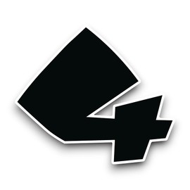 1980s Style BMX Numbers Stickers - 2 Sizes - Dyno GT Bike Bin Door HARO Mongoose Skyway Number (Number 4, 8cm Tall)