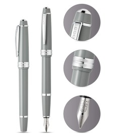 Cross Bailey Light Polished Gray Resin w/Polished Chrome Appointments and Fine Nib Fountain Pen