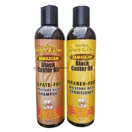 JAMAICAN MANGO & LIME BLACK CASTOR SHAMPOO SULPHATE FREE & CONDITIONER BPARABEN FREE UNDLE
