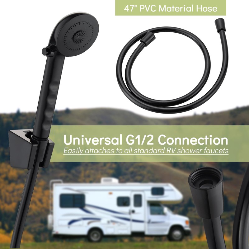 gcbcrit RV Shower Head with Hose, Outdoor Camper Handheld Shower