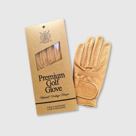 Modest Vintage Player Ltd PRO Deluxe Tan Cabretta Leather Golf Glove - (2-Pack) (Large)