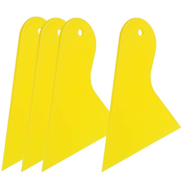 Yellow Plastic Scraper Tool Car Vinyl Wrap Squeegee Window Film