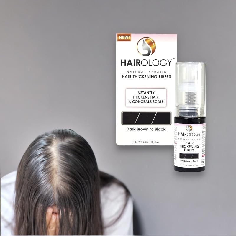 Hairology Hair Building Thickening Fibers, Black, 0.2 Ounce