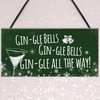 RED OCEAN Funny Gin Sign Hanging Plaque Christmas Decoration Xmas