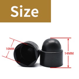 Black Protective Caps M6 (RAL 9005), Pack of 25 Plastic Caps for Screws and Nuts, Cover Caps, Hex Nut Caps, Dust Protection