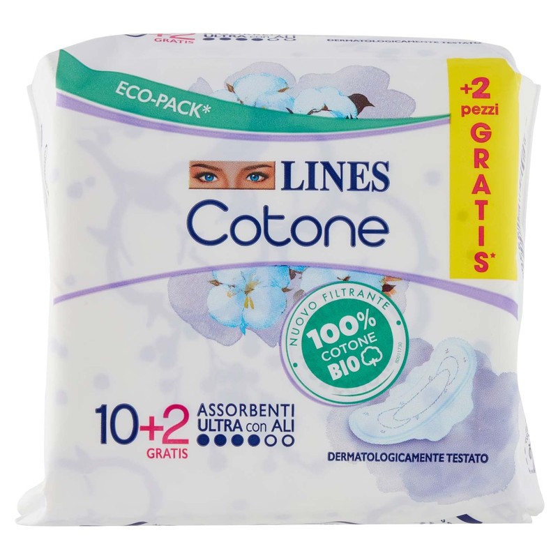 Lines Absorbent Cotton Tag with Wings x10+2