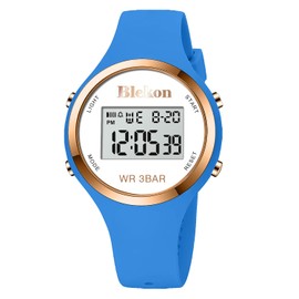 Blekon Original Outdoor Sport Watches Alarm Clock Waterproof Digital Watch (Blue)