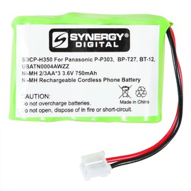 Synergy Digital Cordless Phone Battery, Works with Sanyo GES-PCH03 Cordless Phone, (Ni-MH, 3.6V, 750 mAh) Ultra Hi-Capacity Battery
