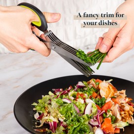 GOURMEO Heavy Duty Scissors for Kitchen Use - Sharp Stainless Steel Cooking Shears w/Protective Metal Case - for Poultry Meat Vegetable or Herb Chopping