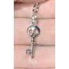 Small Silver Skeleton Key Charm Zipper Pull & Keychain Add
