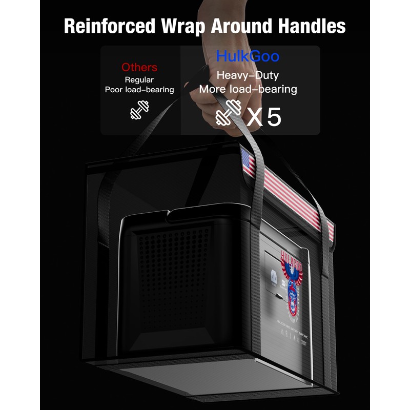12V 100Ah LiFePO4 Lithium Battery Fireproof Safe Bag Large Capacity