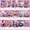 PERBDEAL Dreamy Home Fortune Reading Oracle Card, Premium Pink Foil