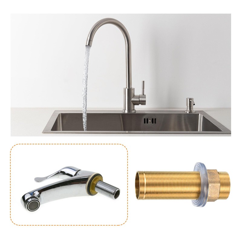 sourcing map 1 Pcs 3.94 Inch Faucet Extension Mounting Pipe