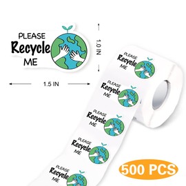Please Recycle Me Sticker,Environmentally Friendly Stickers,Packaging Sticker 500pcs