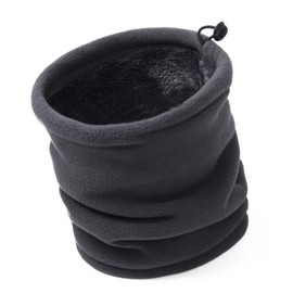 Qxuan Thermal Snoods Men's Winter Thick Fleece Neck Warmer Gaiter Warm Tube Beanie Face Mask Outdoor Sports Ski Cycling Scarf Hat, Meduim Grey, XL