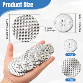 7Pcs Heat Shield Repair Sheet, 7Pcs Locking Star Washers Attachment, Metal Heat Protection Fixing Plate, Exhaust Heat Shield Clips, Underbody Heat Shield Fasteners for Car Automotive