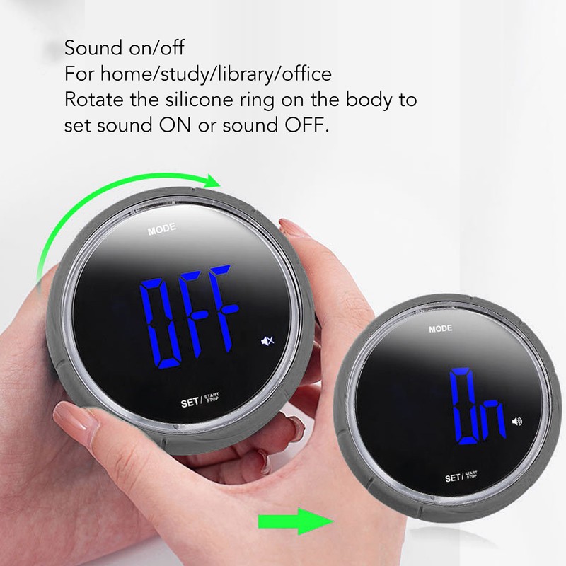 Multifunctional Timer Kitchen Baking Timer with Cool Ambient Light 1000MAH