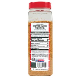 Lawry's Roasted Garlic Seasoning with a Touch of Sea Salt, 24.5 oz - One 24.5 Ounce Container of Low Sodium Roasted Garlic Seasoning, Perfect for Roasts, Steaks, Vegetables and More