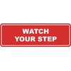 Signs ByLITA Standard Watch Your Step Sign (Red) - Large