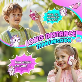 Wootoyz Toys from 3 4 5 6 7 8 Years Girls, Unicorn Gift for Girls Walkie Talkie Children's Toy Walky Talky Gifts Girls 3-8 Years Toys from 3-8 Years Girls Gift Ideas