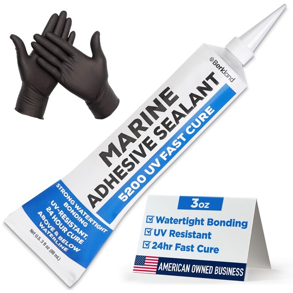 Berkland 3 oz Marine Adhesive Sealant 5200 Fast Cure (White)
