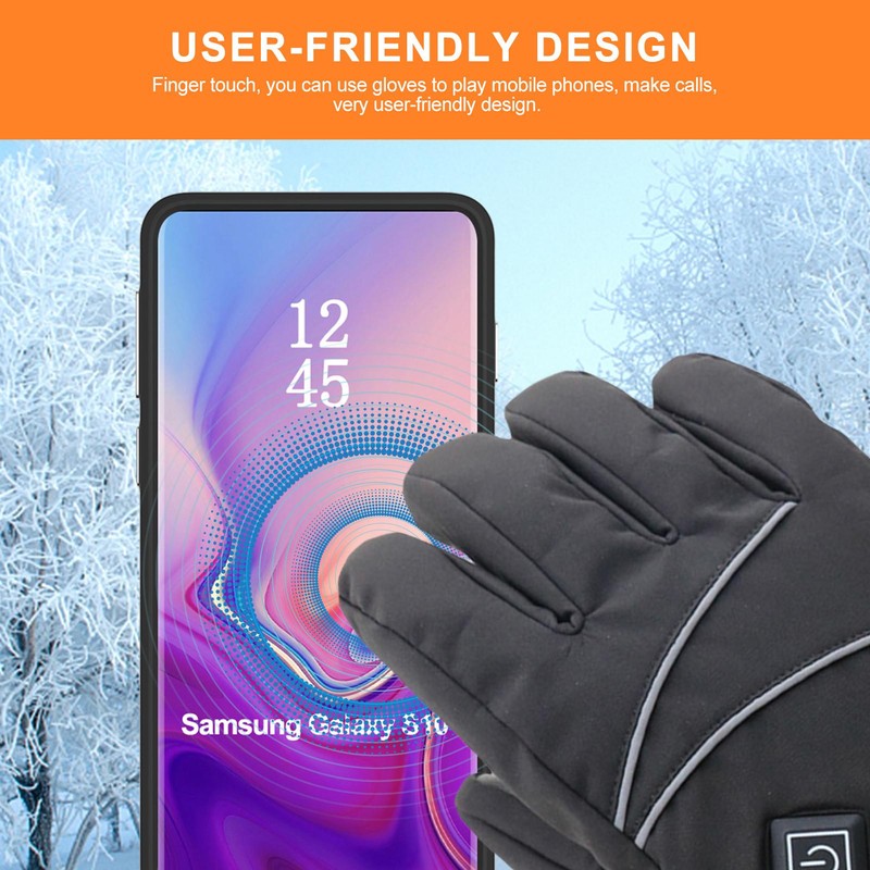 Heated Gloves for Men Women Battery Powered Heated Gloves Waterproof