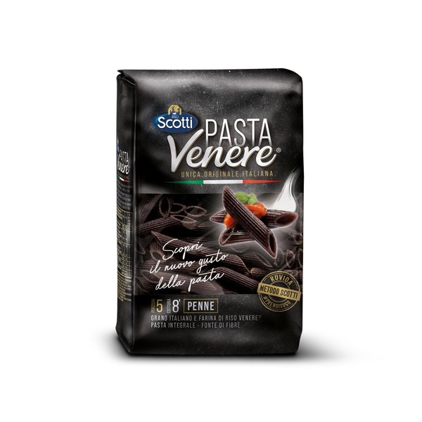 Riso Scotti, Venus Penne Pasta, Wholemeal Venus Rice Pasta, Source of Fibre, Phosphorus and Protein, Ideal for Balanced Nutrition, 400 g