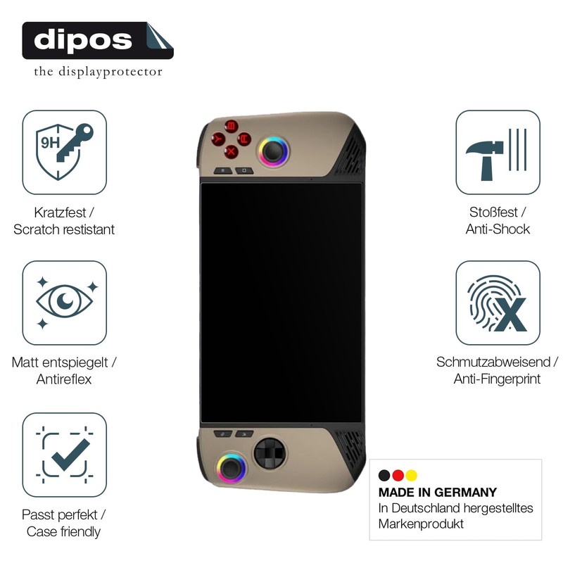 dipos I 2x Screen Protector 9H Matte Compatible with MSI