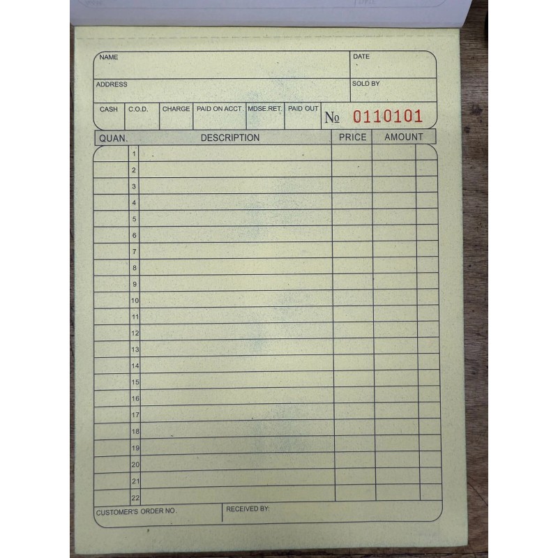 ALL PURPOSE INVOICE BOOK 50 DUPLICATE FORMS 10 BOOKS 8