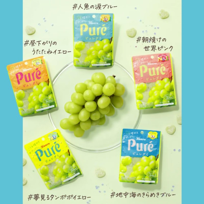 Kanro Puree Gummy, Muscat, 2 oz (56 g) x 12