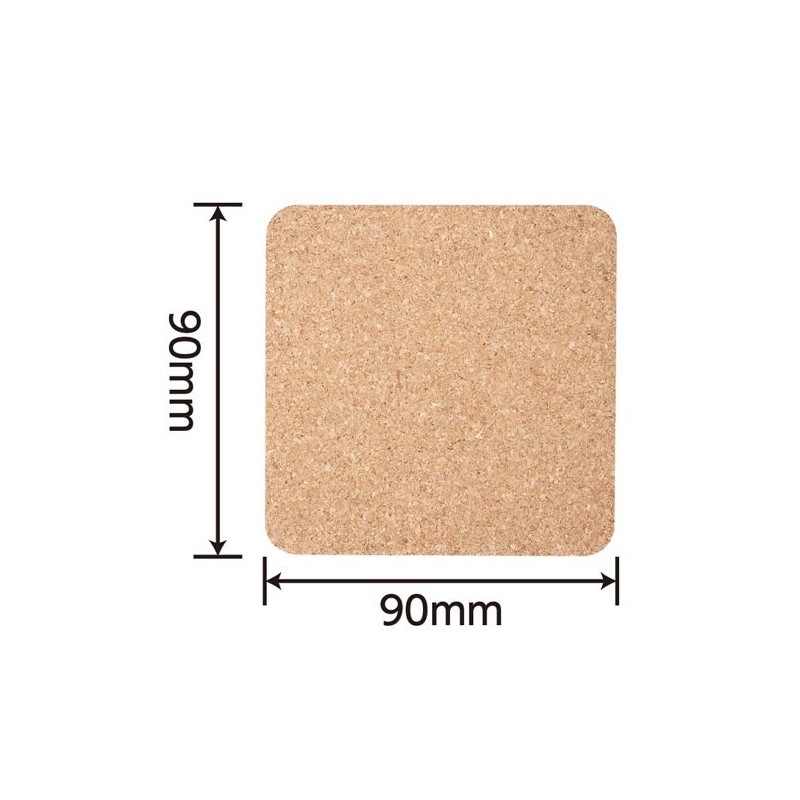 Good-L Cork Coasters (Non-Rough W Polished) (3.5 x 3.5 inches