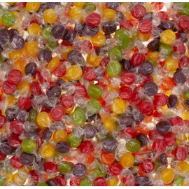 Assorted Fruit Buttons 5 Pounds Individually Wrapped Hard Candy in a Resealable Bulk King of Sweets Bag