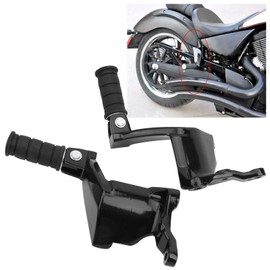 KIMISS Foot Pegs Rest Pedal Footpegs, Fit for Victory Gunner High Ball Judge Vegas Aluminum Footpegs AntiSlip Foldable Foot Rest