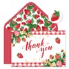 Whaline 24 Pack Strawberry Thank You Cards Summer Strawberry Plaid