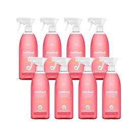 Method All-Purpose Cleaner, Pink Grapefruit, Plant-Based and Perfect for Most Counters, Tiles, Stone, and More, 28 oz spray bottle (Pack of 8)