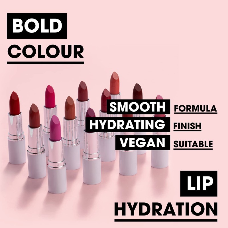 Collection Cosmetics Lasting Bold Colour, Hydrating Lipstick, Infused with Nutrients,