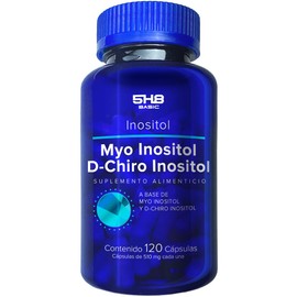 5H8 Myo Inositol y D-Chiro Inositol 500 mg - Suplemento Alimenticio - 120 Cápsulas - Hecho en México - Apoyo Nutricional Diario