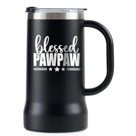 Onebttl Pawpaw Gifts, Funny Grandpa Gifts for Men, 24oz Stainless Steel Beer Mug, Perfect for Father's Day, Birthday & Christmas